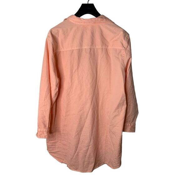 Frank & Eileen Mary Distressed Classic Shirtdress peach women's size XL - Picture 2 of 3